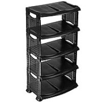 Полиця для взуття 5-ярусна "Rattan" Чорний RP-9570