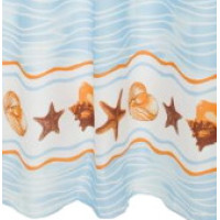 V126850  Шторка для душа "SHOWER SHELL BLUE", 200*180см. полиєстер. ТМ "VONALDI"
