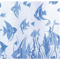 V127819  Шторка для душа "AKVARYUM BLUE", 200*180см. полиєстер. ТМ "VONALDI"