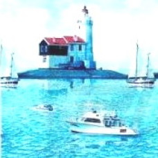 V107286  Шторка для душа "CUNDA BLUE", 200*180см. полиєстер. ТМ "VONALDI"