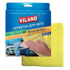 VI31341  Серветка для автомобіля, ТМ VILAND, мікрофібра, 30x30 см