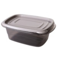 Ємність з ручками харчова прямокутна "Омега" 1,8 л Коричневий Прозорий, Какао 167027/1