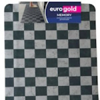 Килимок для підлоги діатомітовий "Memory Black" 60x120 см Чорна-сіра  клітинка 7014702205
