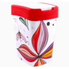 121066/3  Ведро для мусора EURO Decor, 10л, (цветы красн)