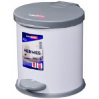 Відро металеве з педаллю 4 л "Hermes" 25x20x22 см Білий 801304-2