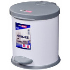 Відро металеве з педаллю 4 л "Hermes" 25x20x22 см Білий 801304-2