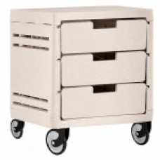 Комод на 3 ящики на коліщатках 38x35x47 см Бежевий 169092/2