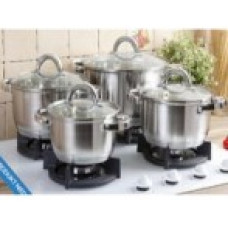 PL-8250  Набор кастрюль VANUA 8пр. нерж. ( Ø:16,18, 20, 24см.) KоnigHOFFER