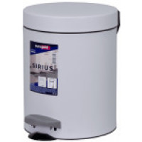Відро металеве з металевою кришкою "Sirius" 5 л 26x19x24 см Білий 801205-2