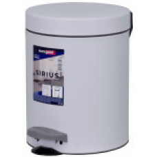 Відро металеве з металевою кришкою "Sirius" 5 л 26x19x24 см Білий 801205-2