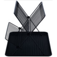Сушарка для посуду 42x32x26 см алюміній Чорний 753