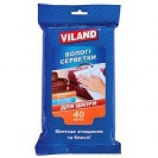 VI31333  Салфетки влажные для изделий из кожи, ТМ VILAND, 40шт.