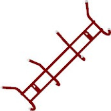 PS004/2  Вешалка, металл. трубка, 4 пары крючков с пласт. наконечн.