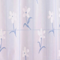 3413B  Шторка для душа Miranda COUNTRY FLOWER, 180х200см, блакитна