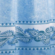 5417B  Шторка для душа Miranda LEOPARD, 180х200см, блакитна