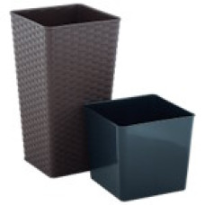 Вазон "Ротанг" квадратний 22x22x41,5 см Темно-Коричневий 115040/3