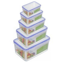 Набір контейнерів 5 шт для харчових продуктів прямокутний із защіпкою 167049