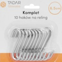 Гачки на рейлінг 10 шт Хром TaDar PL-13824