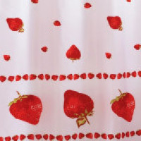1616KL  Шторка для душа Miranda STRAWBERRY, 180х200см, клубника