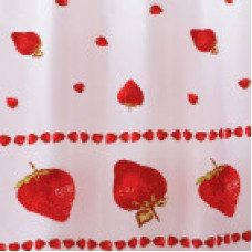 1616KL  Шторка для душа Miranda STRAWBERRY, 180х200см, клубника