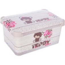 KP0646TD  Контейнер з кришкою декор  5 л  28*18*14 cm TEDDY