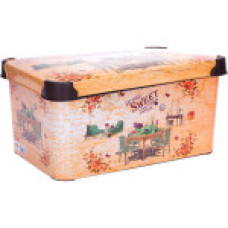Контейнер з кришкою з декором 10 л 34,5x23x14 см "Sweet Home" KP0647SH