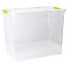 Контейнер Smart Box "Practice" 49x32x39 см із затискачем 40 л Прозорий, Оливковий 123086/1