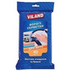 VI31334  Салфетки влажные для уборки машины, ТМ VILAND, 40шт.
