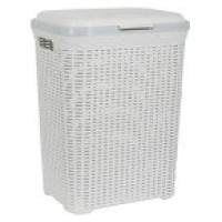 KP0726W  Ротанг корзина для білизни 60л. 43,5*34*57cm /белая./